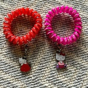 Group of Tele-ties with two hello kitty ones.